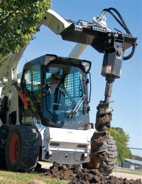 bobcat 30c skid-steer auger|bobcat post hole auger.